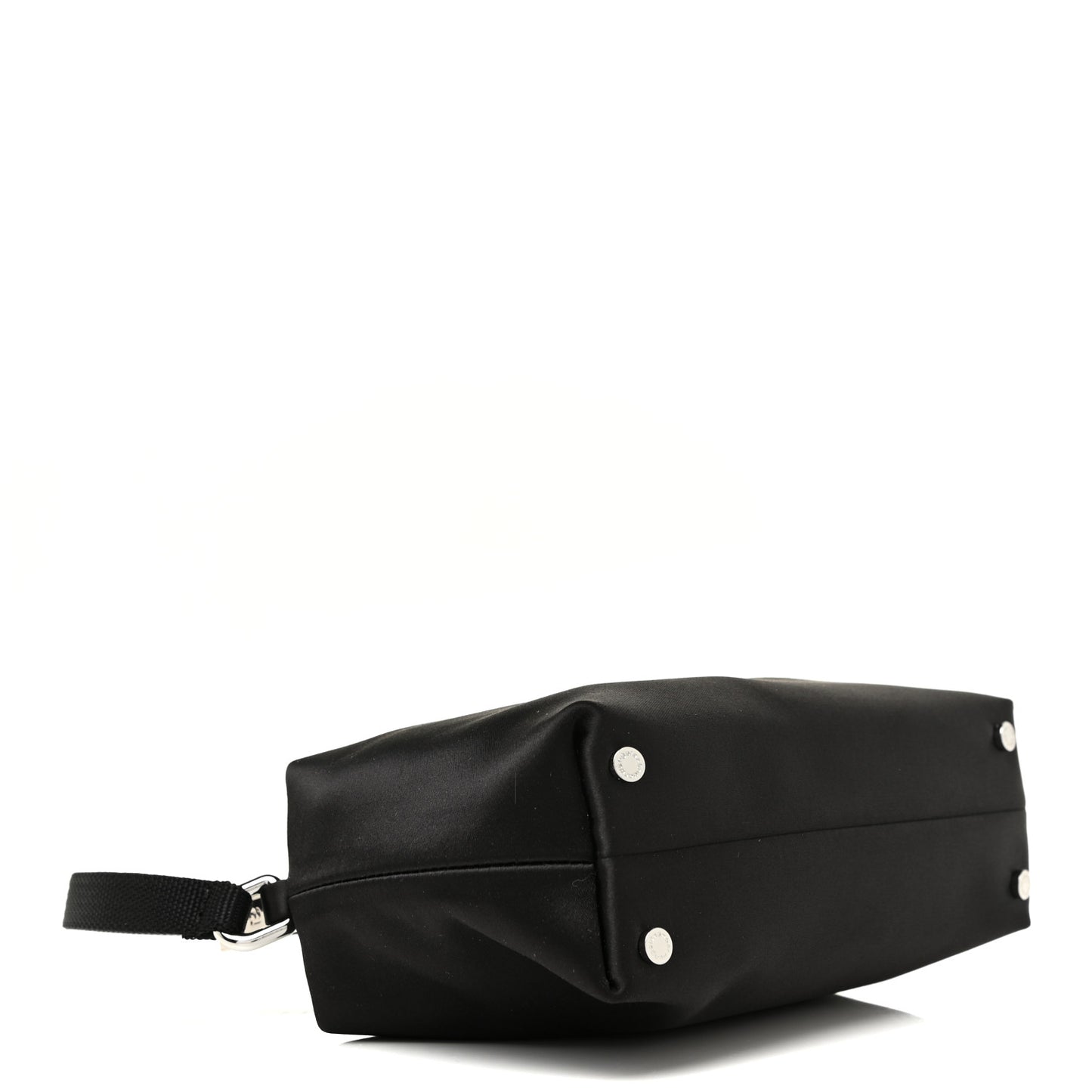 Satin Crystal Heiress Pouch Black