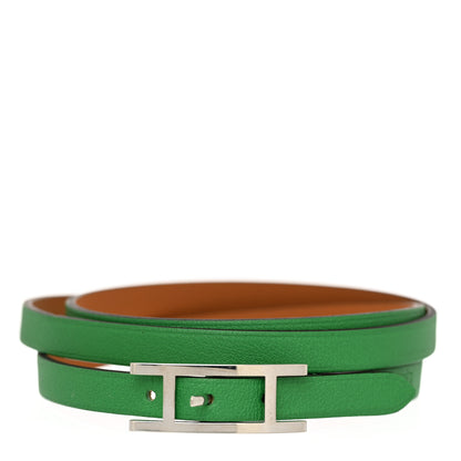 Hermes Swift Hapi 3 MM Triple Tour Wrap Bracelet M Bambou 1 of 9