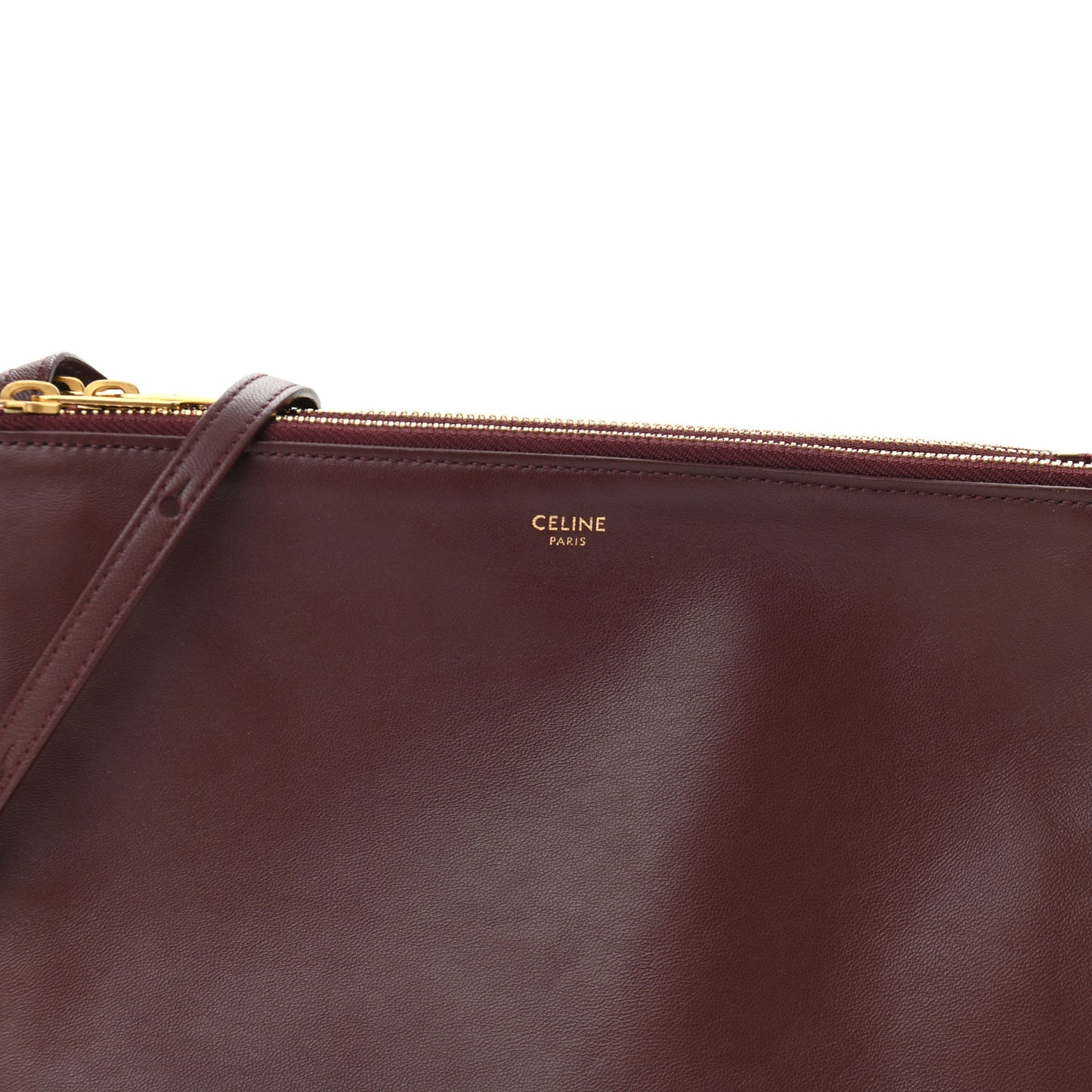 Lambskin Large Trio Crossbody Bag Burgundy