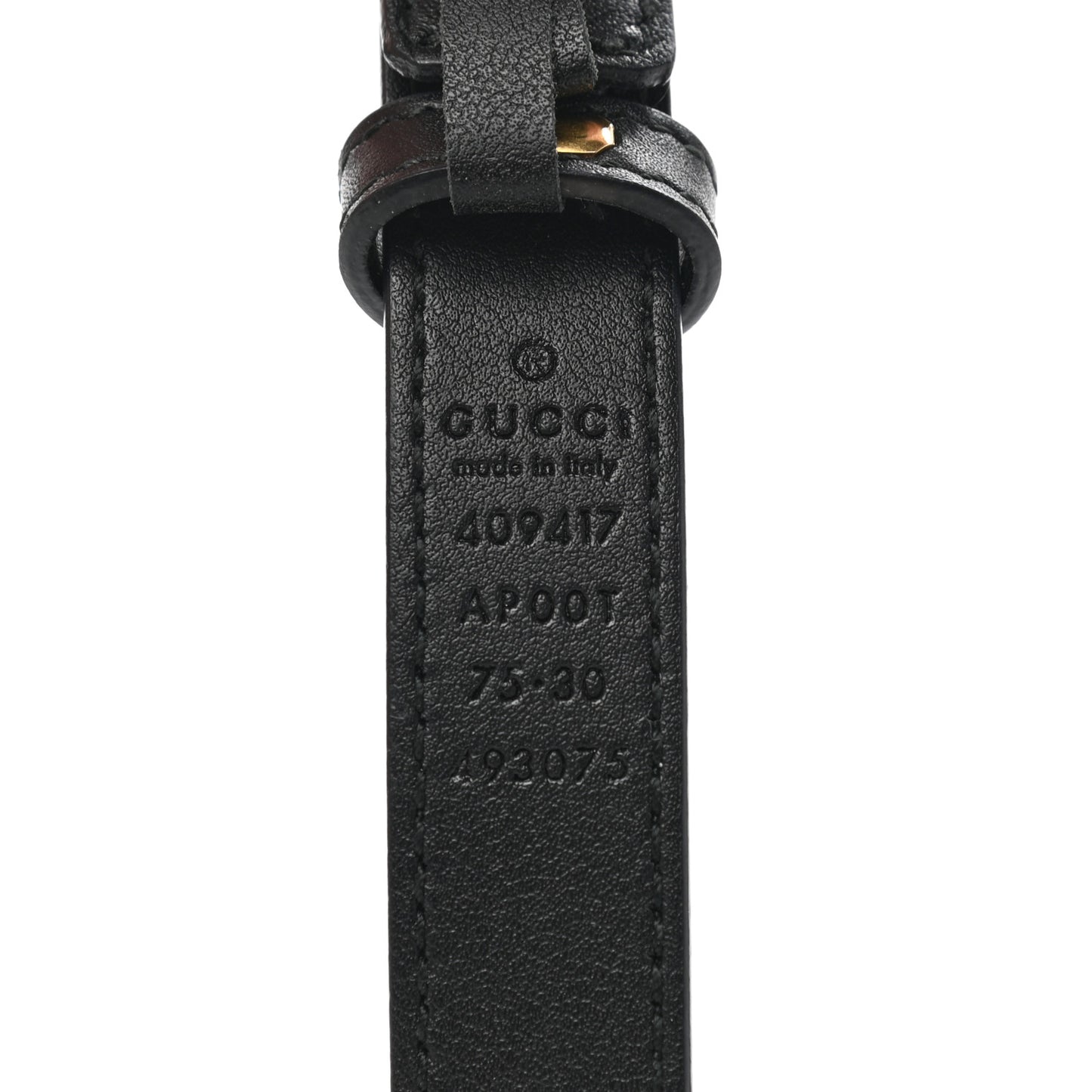 Calfskin Double G 20mm Belt 75 30 Black