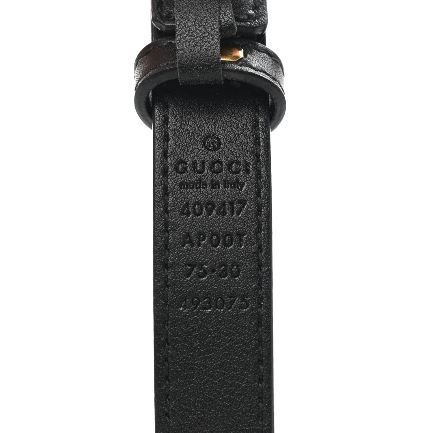 Gucci Calfskin Double G 20mm Belt 75 30 Black 5 of 5