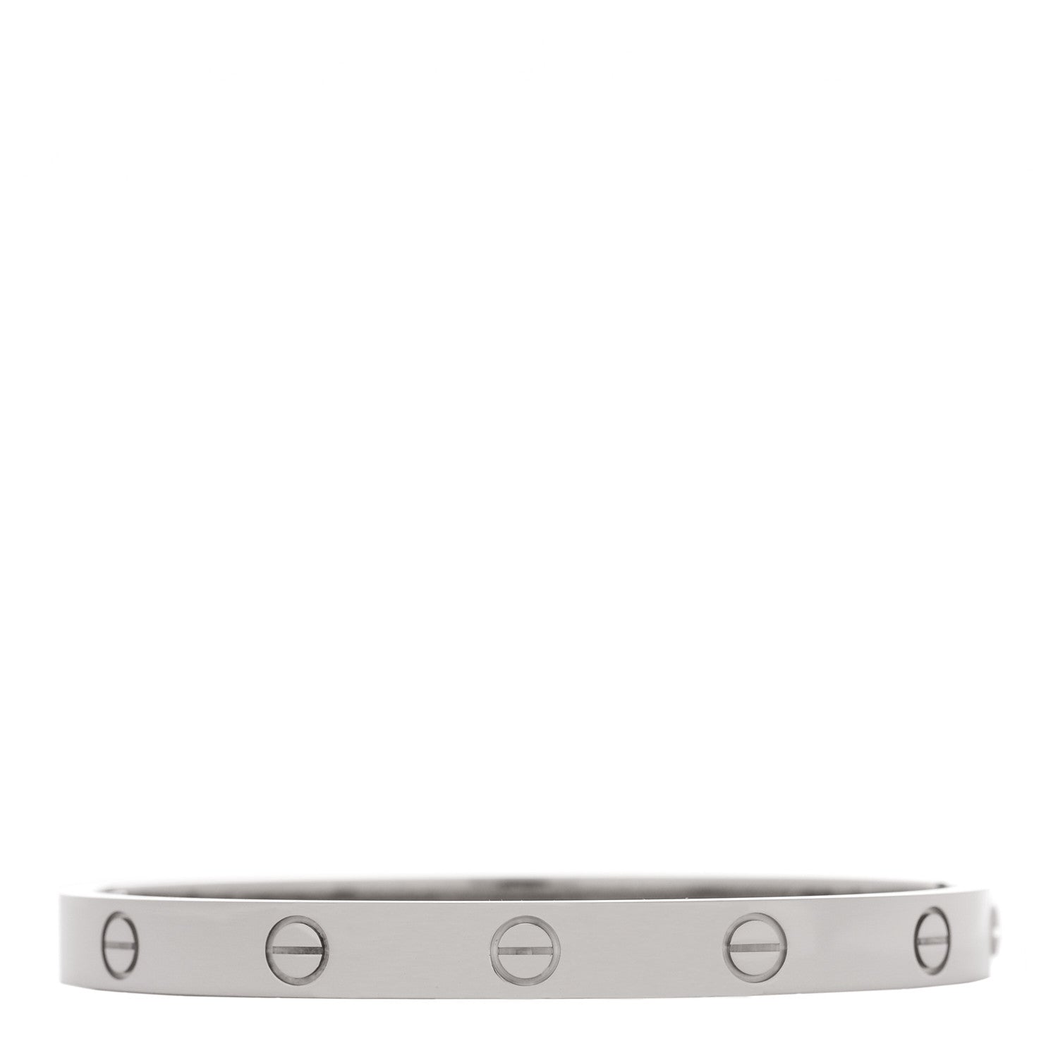 Cartier 18K White Gold LOVE  Single Screw Bracelet 17 1 of 7