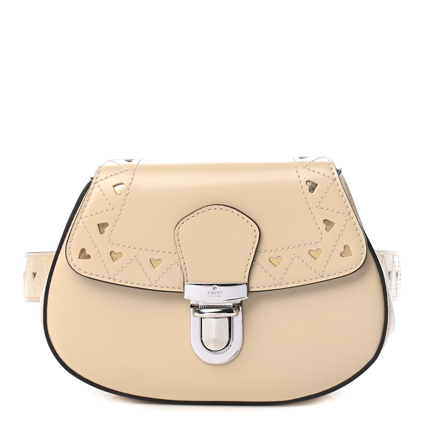 Gucci Calfskin Childrens Heart Belt Bag M White 1 of 9