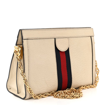 Gucci Textured Calfskin Web Small Ophidia Chain Shoulder Bag Mystic White 3 of 10