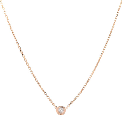 Cartier 18K Pink Gold Diamond XS D'Amour Pendant Necklace 1 of 6