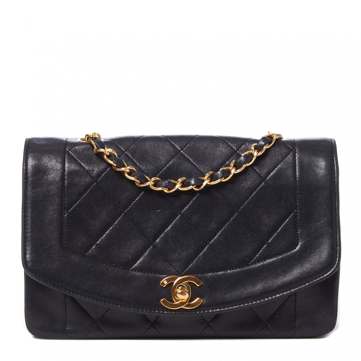 Lambskin Quilted Small Single Flap Bag Black