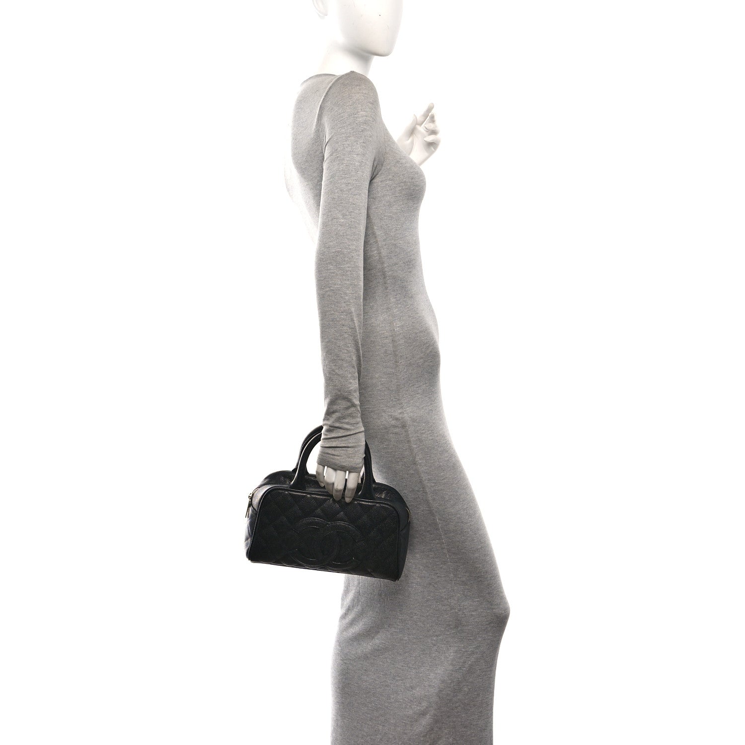 Chanel Caviar Quilted Small Bowler Black 2 of 10