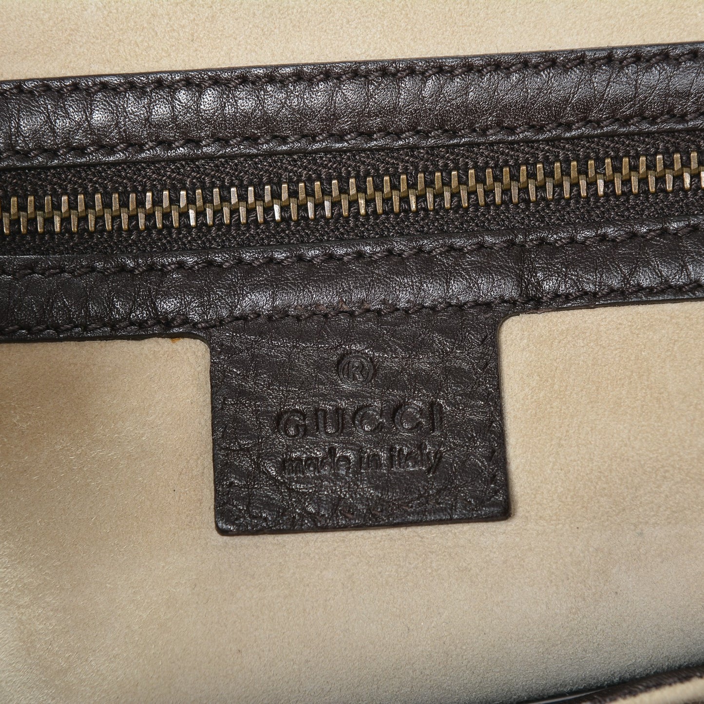 Pebbled Calfskin Medium 1973 Tote Dark Brown