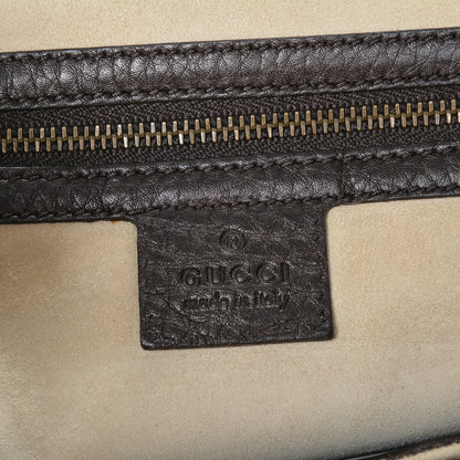 Gucci Pebbled Calfskin Medium 1973 Tote Dark Brown 6 of 7
