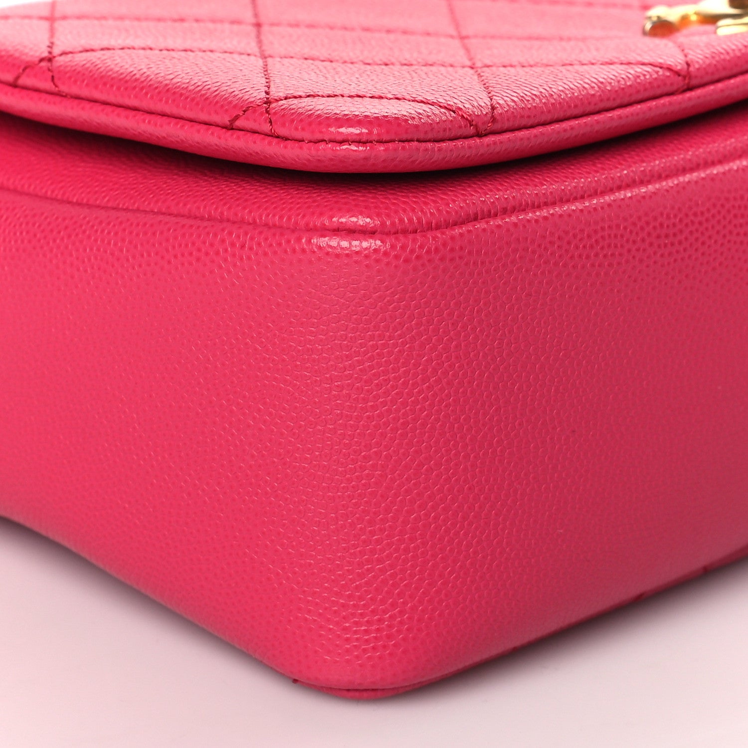 Chanel Caviar Quilted Small Fashion Therapy Flap Bag Dark Pink 8 of 10