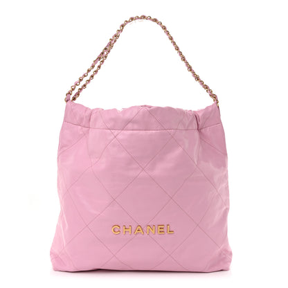 Chanel Shiny Calfskin Quilted Chanel 22 Dark Pink 1 of 11