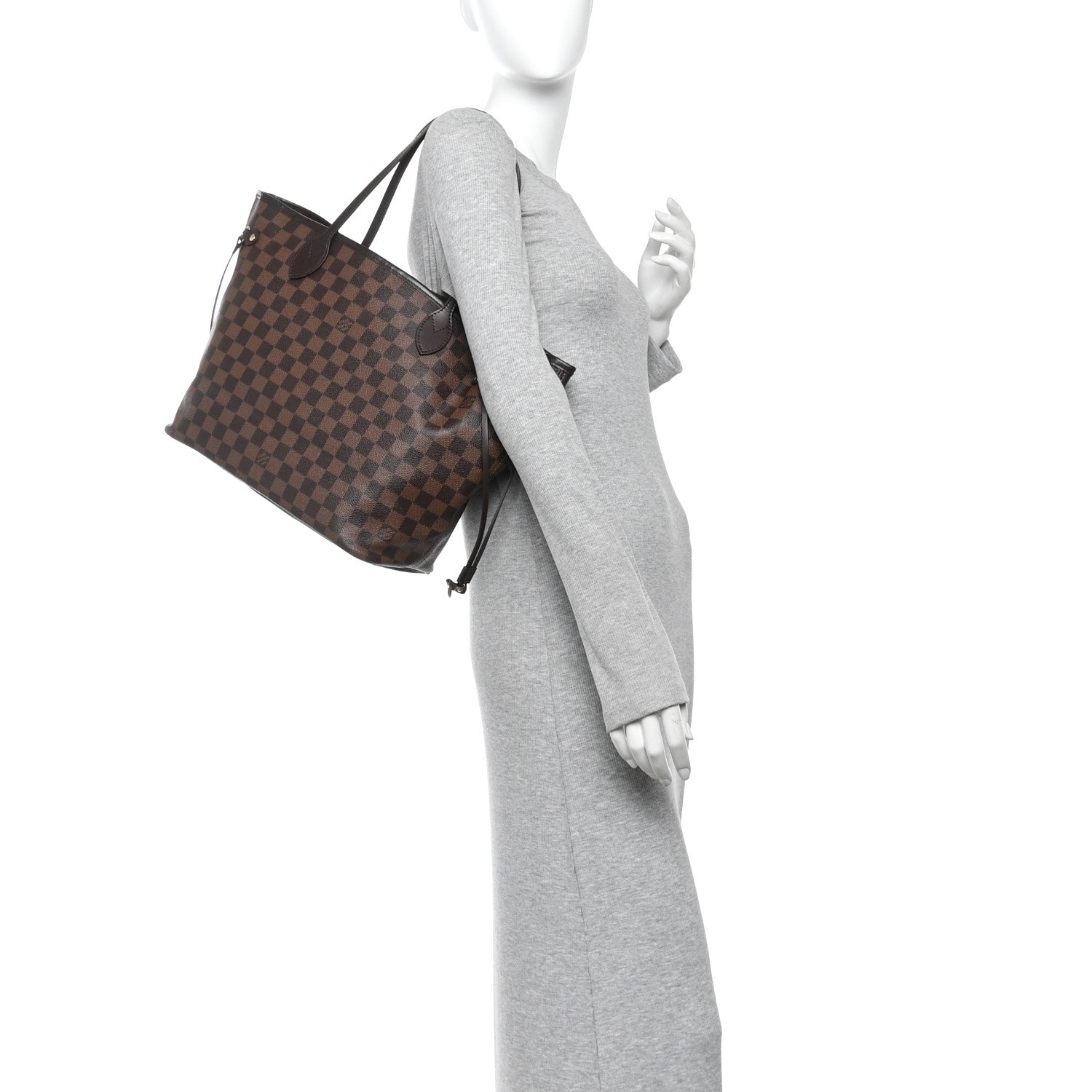 Louis Vuitton Damier Ebene Neo Neverfull MM MM Rose Ballerine 2 of 10