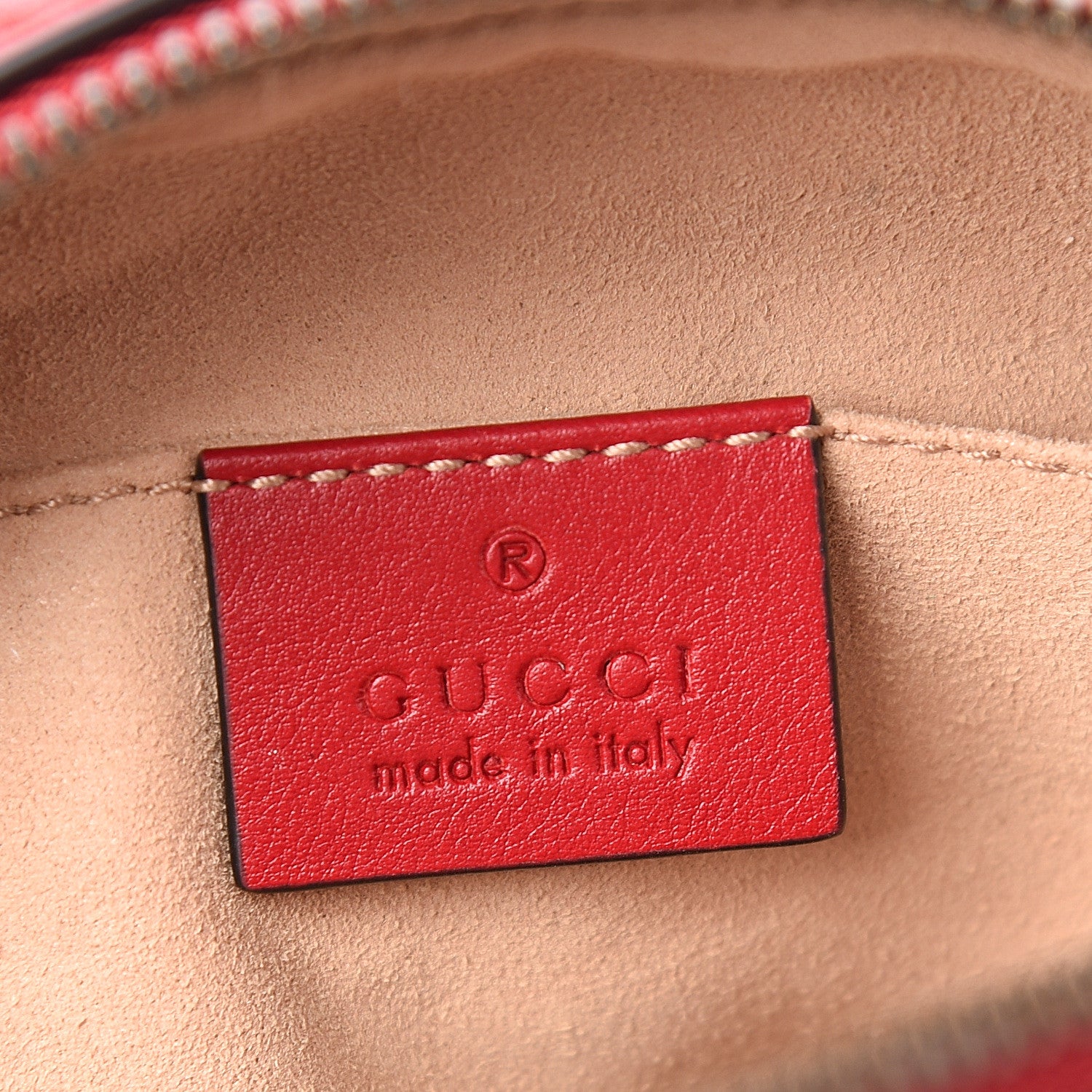 Gucci Calfskin Matelasse GG Marmont Belt Bag 95 38 Hibiscus Red 5 of 11