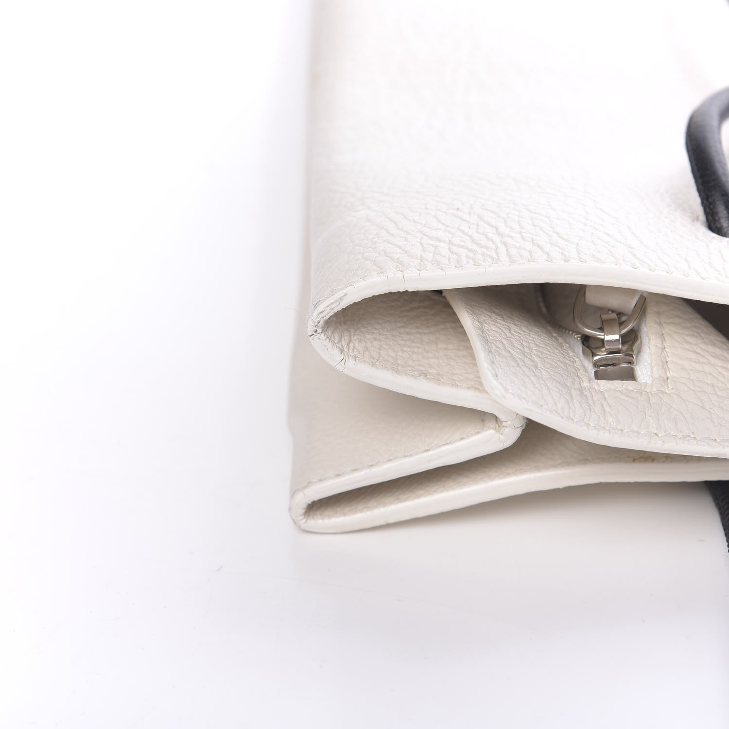 Balenciaga Calfskin Medium Logo North South Shopping Tote White 11 of 15