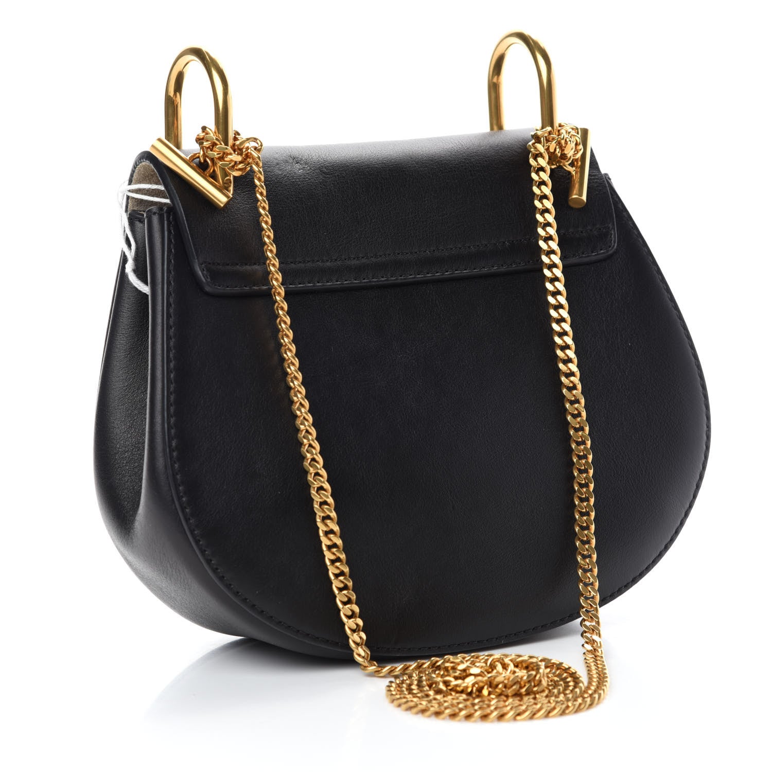 Chloe Calfskin Suede Studded Mini Drew Shoulder Bag Black 3 of 10