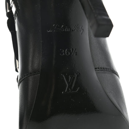 Louis Vuitton Calfskin Monogram Janet Ankle Boots 36.5 Black 6 of 9