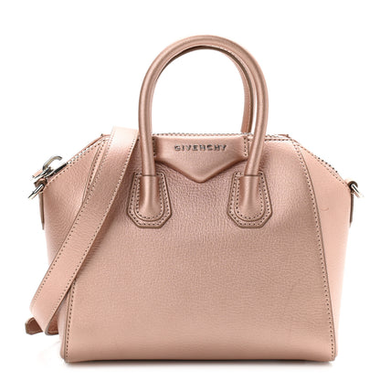 Givenchy Metallic Sugar Goatskin Mini Antigona Light Pink 1 of 12