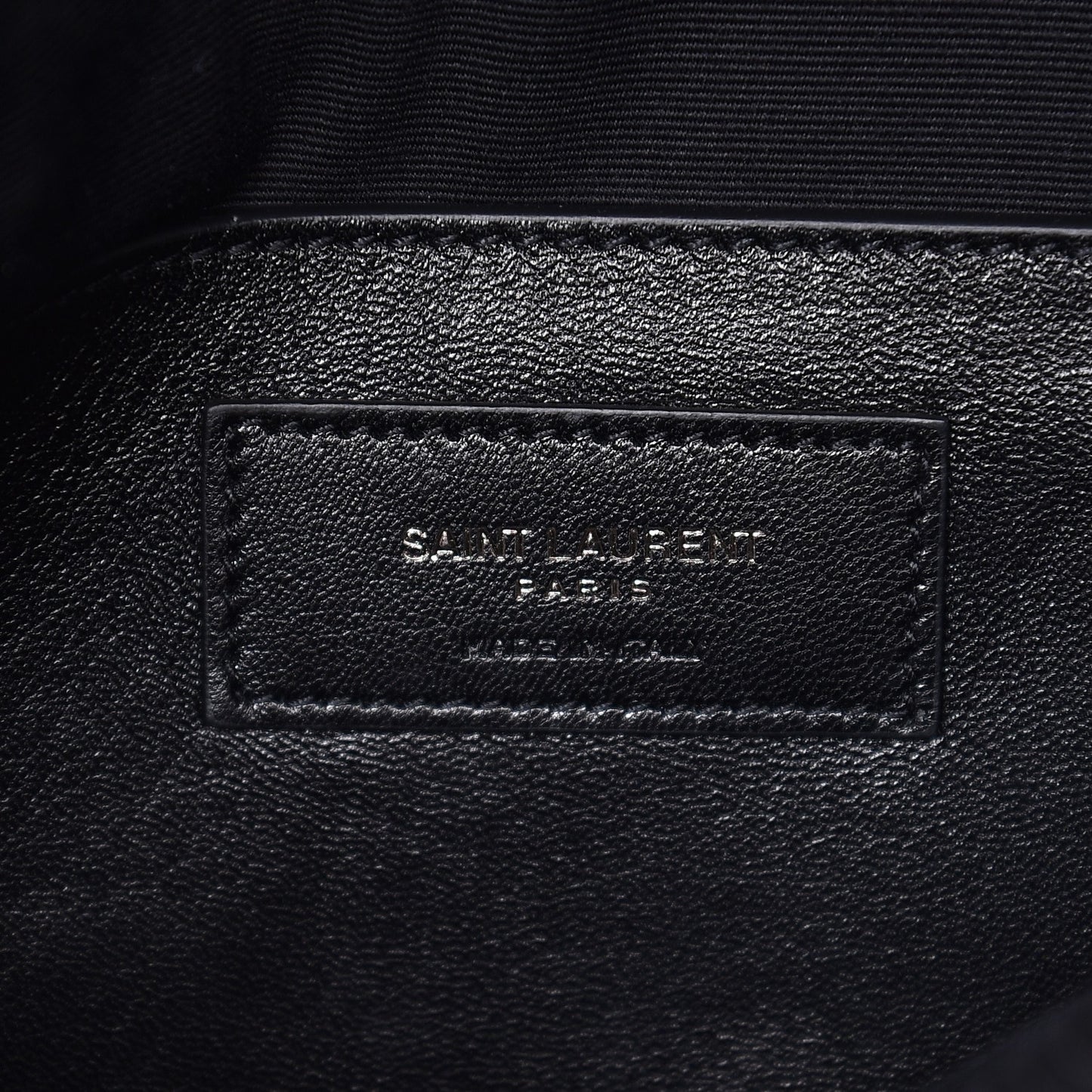 Sheepskin Matelasse Chevron Monogram Large College Satchel Black