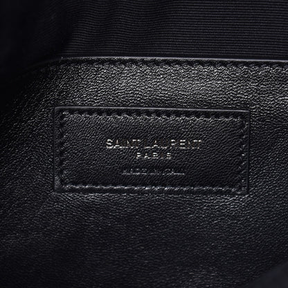 Saint Laurent Sheepskin Matelasse Chevron Monogram Large College Satchel Black 8 of 9