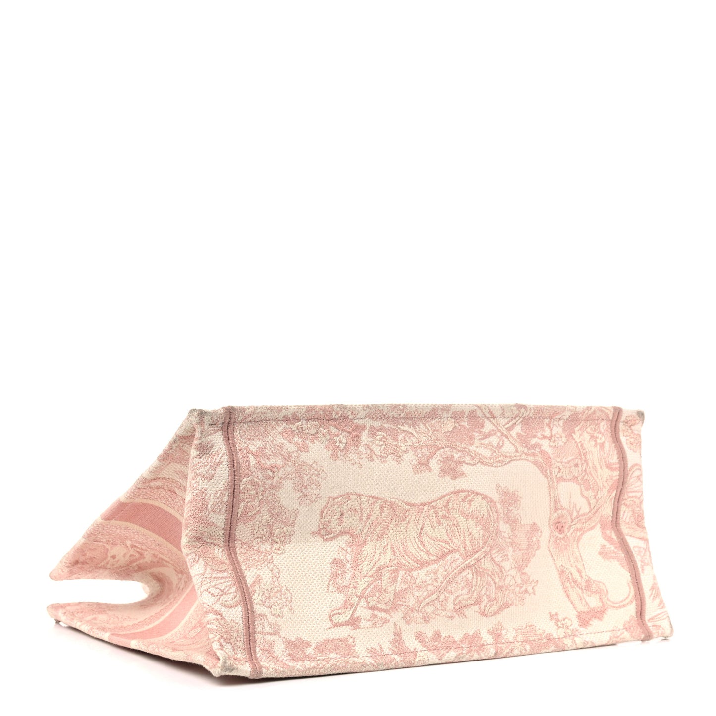 Canvas Embroidered Medium Dioriviera Toile De Jouy Book Tote Rose