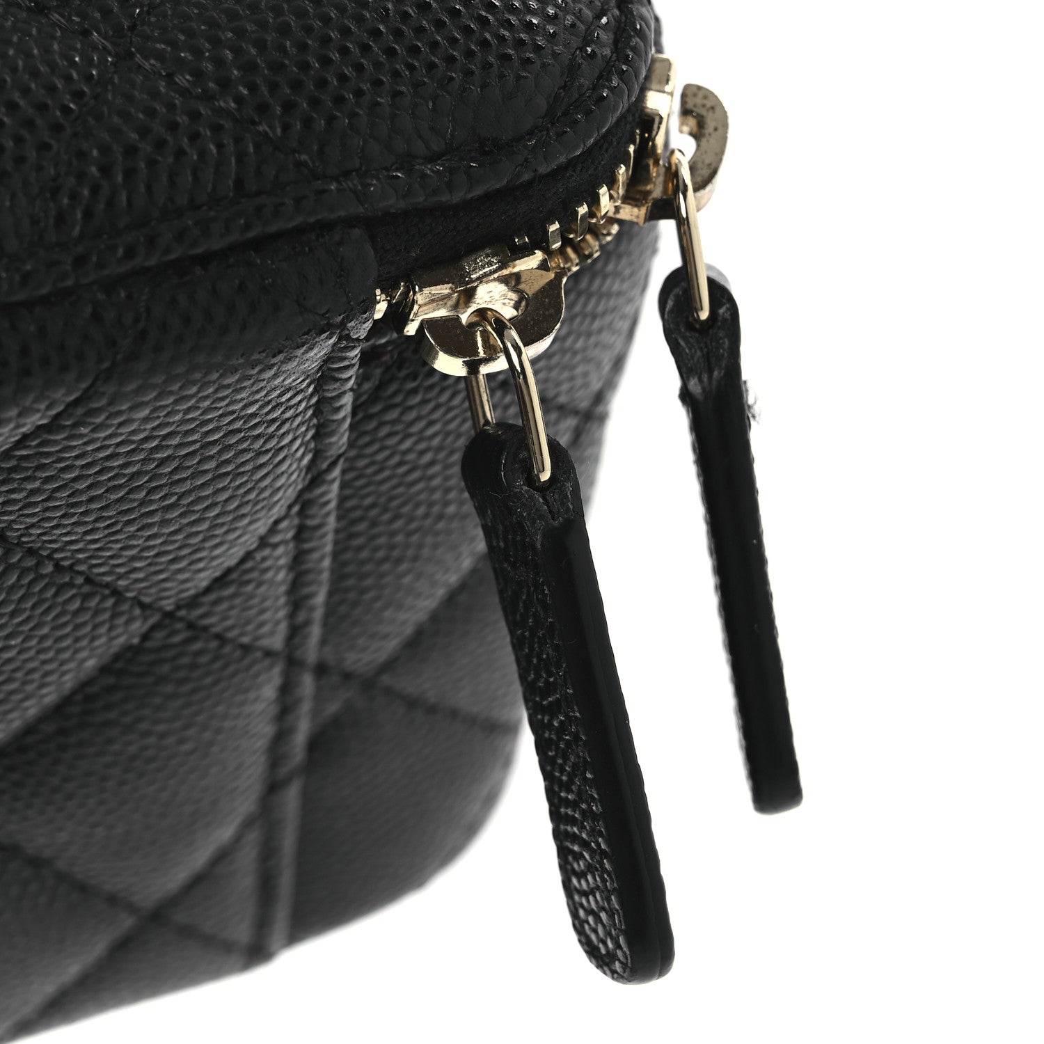 Chanel Caviar Quilted Mini Vanity Case With Chain Black 12 of 13