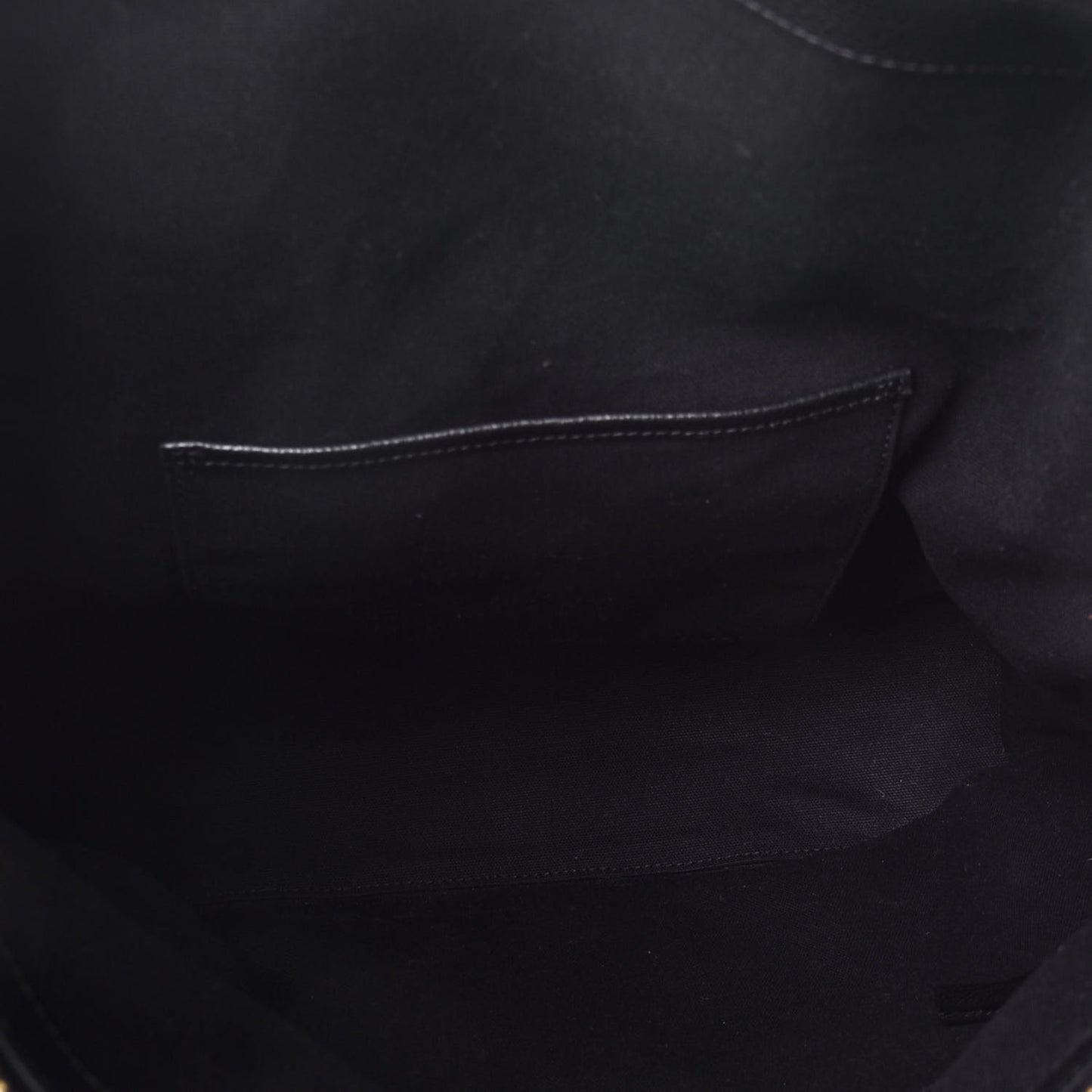 Grainy Calfskin Mega Check Armley Folding Messenger Black