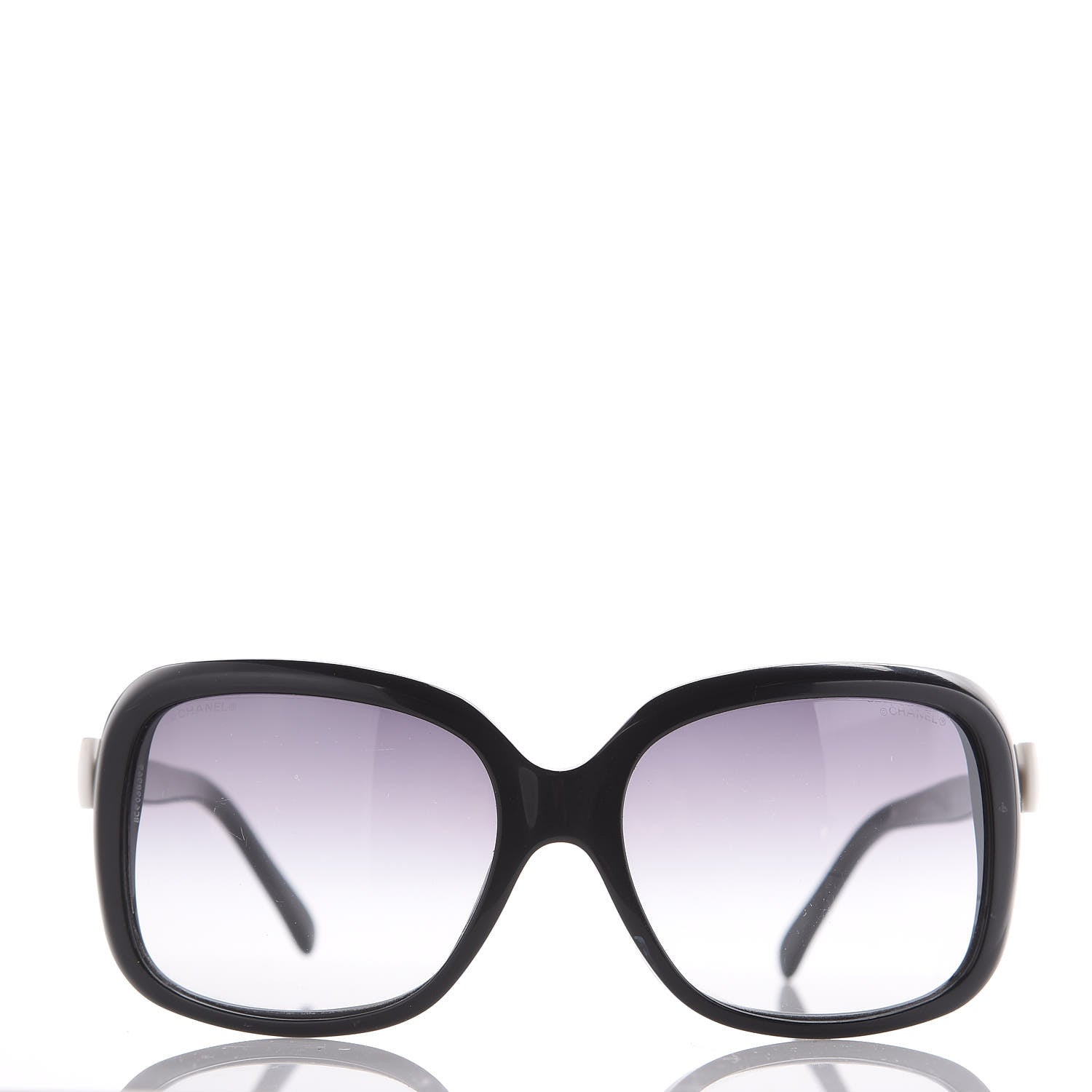 Chanel CC Bow Sunglasses 5171 Black White 4 of 9