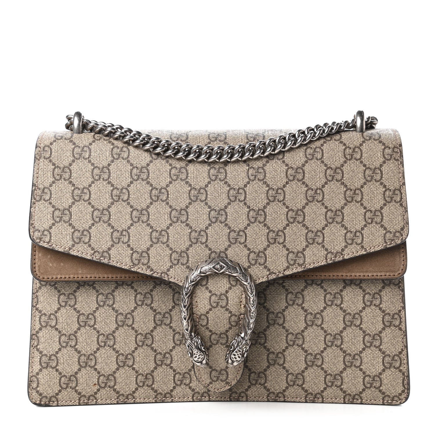 Gucci GG Supreme Monogram Medium Dionysus Shoulder Bag Taupe 1 of 10