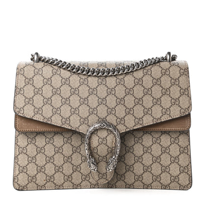 Gucci GG Supreme Monogram Medium Dionysus Shoulder Bag Taupe 1 of 10