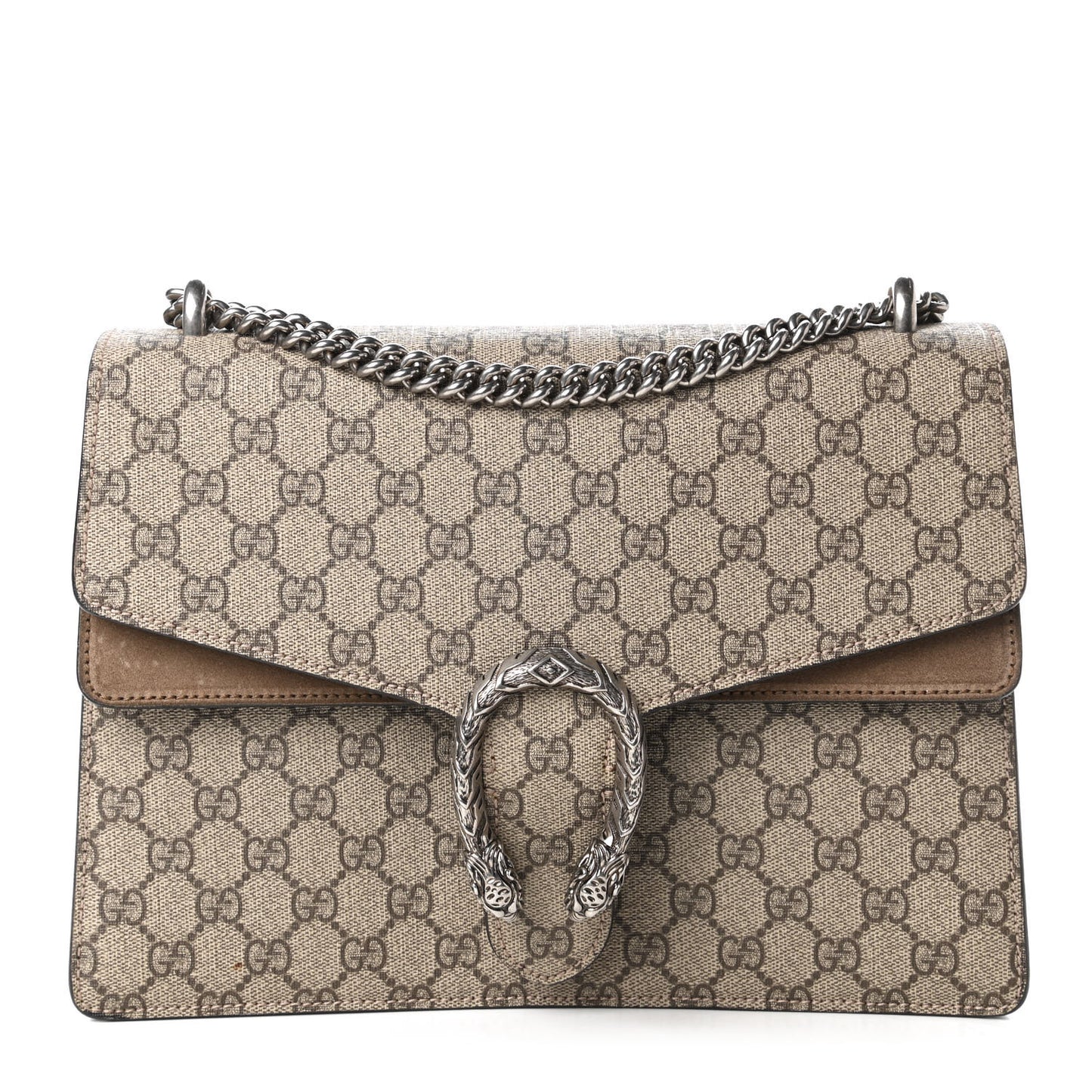 GG Supreme Monogram Medium Dionysus Shoulder Bag Taupe