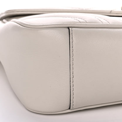 Gucci Calfskin Matelasse Small GG Marmont Shoulder Bag White 11 of 20