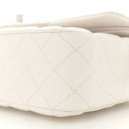 Chanel Caviar Quilted Medium Double Flap White 10 of 11