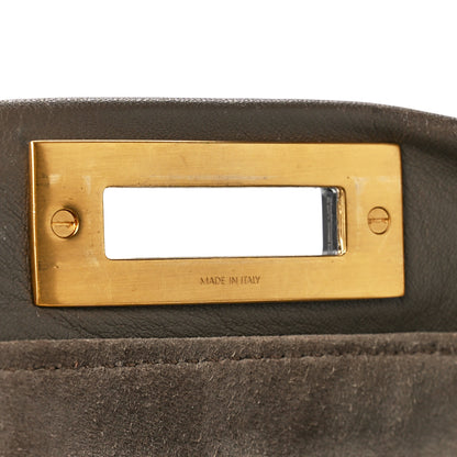 Fendi Goatskin Calf Hair Leopard Print Medium Peekaboo Iconic Satchel Taupe 8 of 13