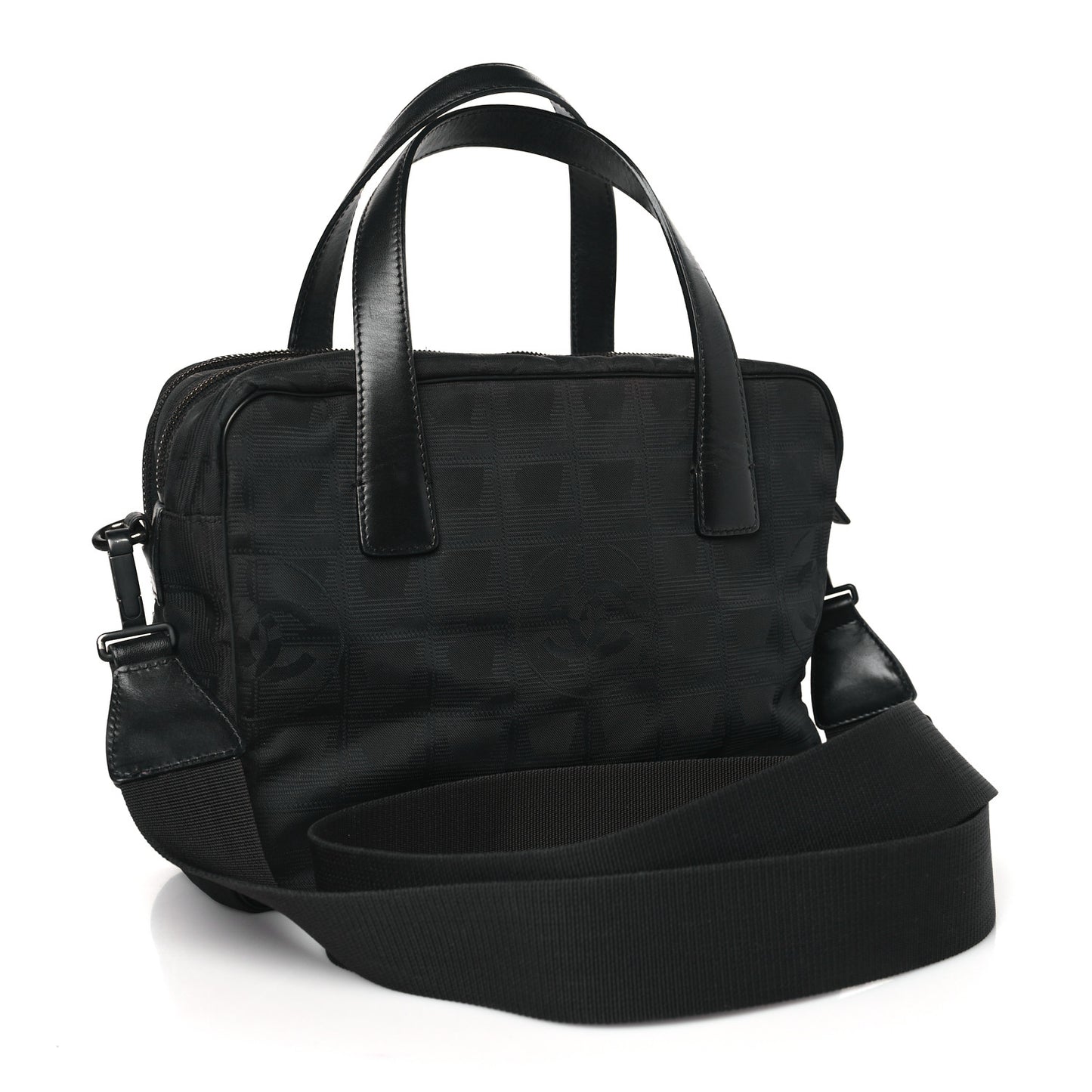 Nylon Travel Shoulder Bag Black