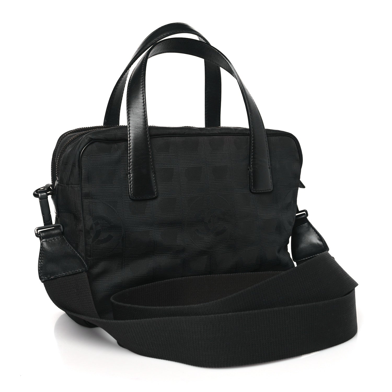 Chanel Nylon Travel Shoulder Bag Black 3 of 11