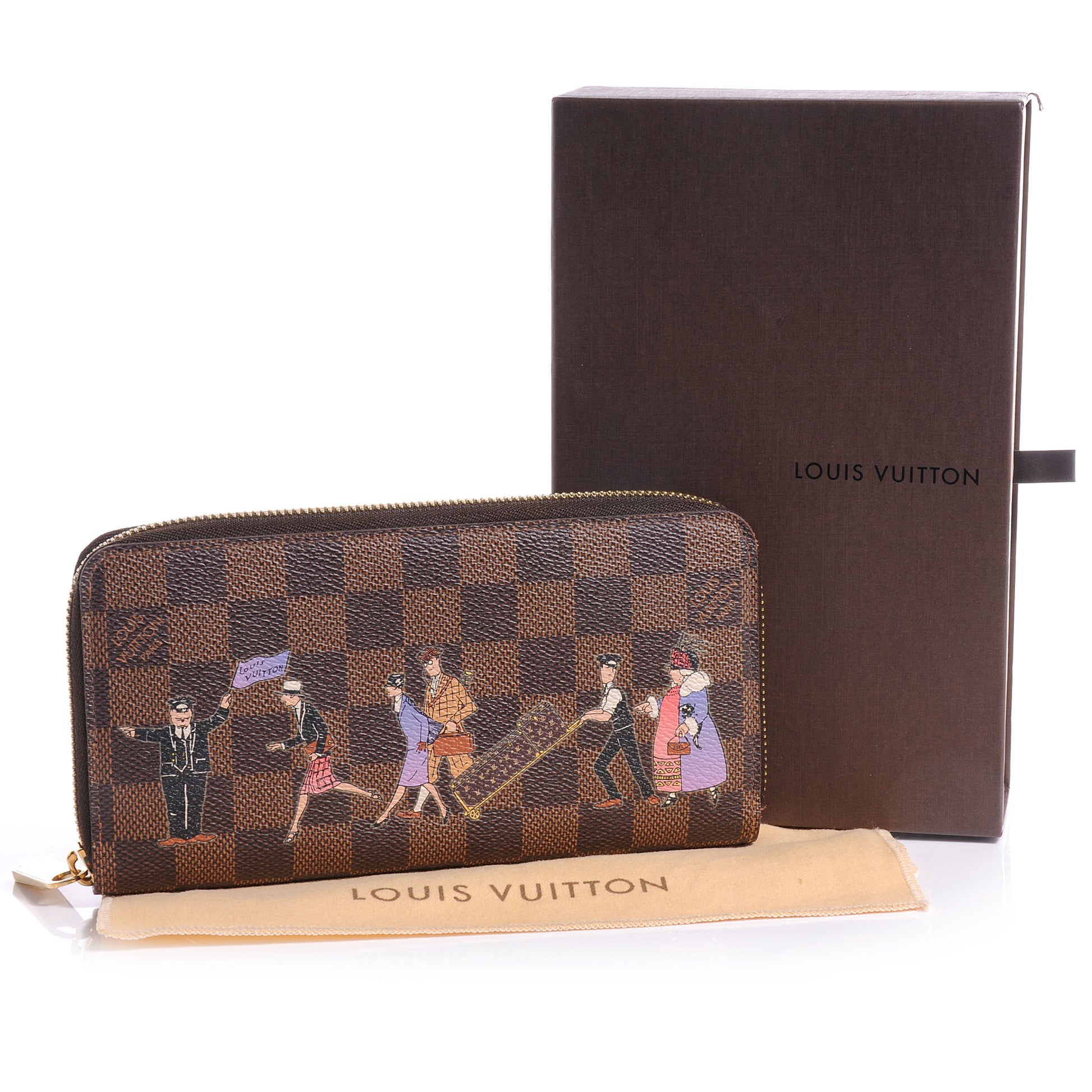 Louis Vuitton Damier Ebene Illustre Zippy Wallet Violet 5 of 8