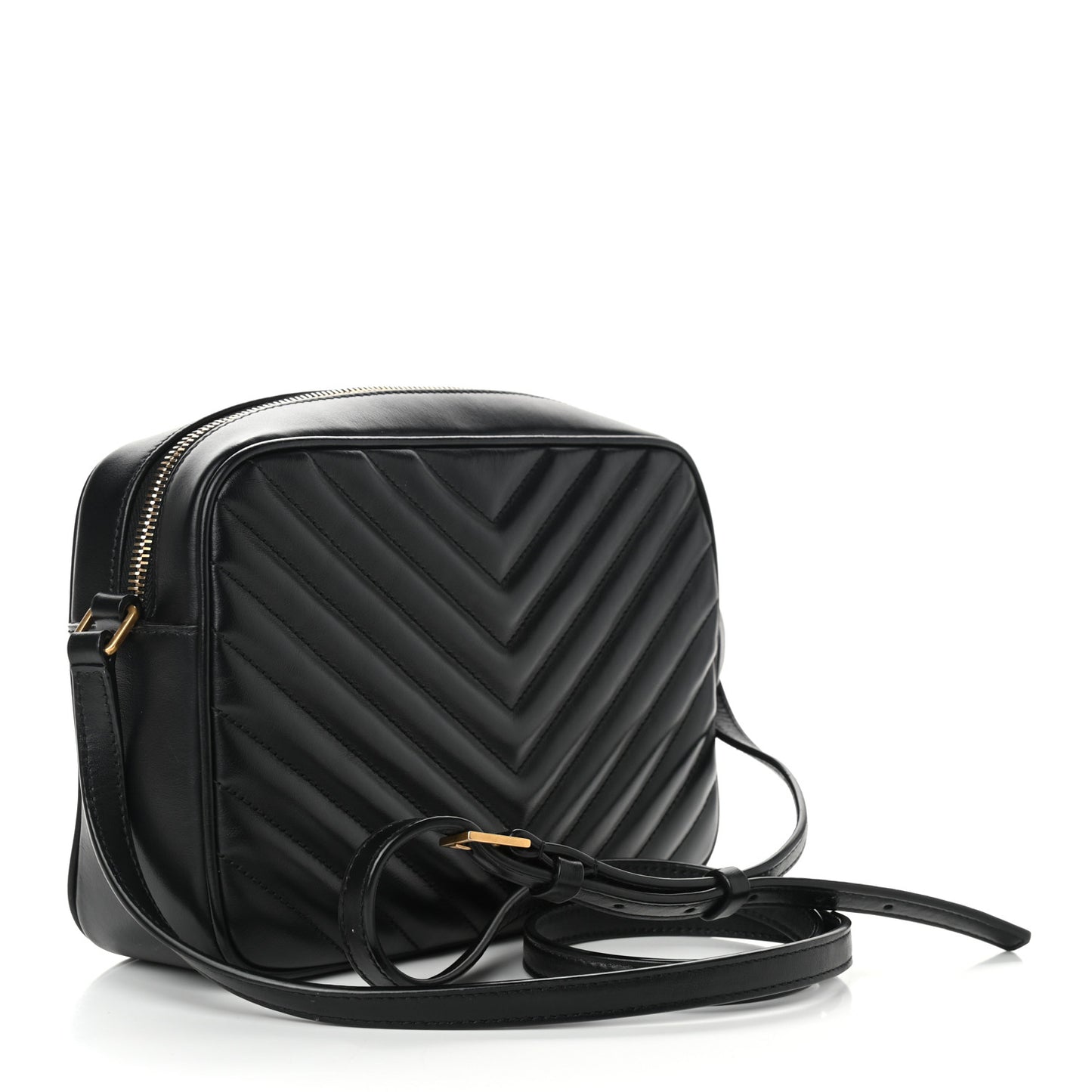 Calfskin Matelasse Monogram Lou Camera Bag Black