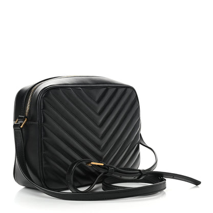Saint Laurent Calfskin Matelasse Monogram Lou Camera Bag Black 2 of 8