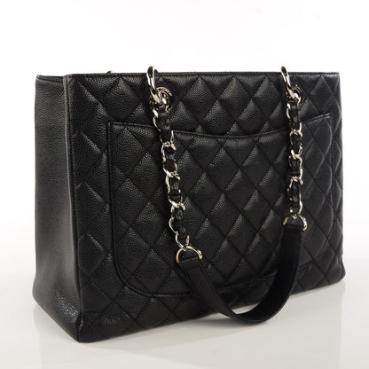 Chanel Caviar Quilted Grand Shopping Tote GST Black 3 of 7