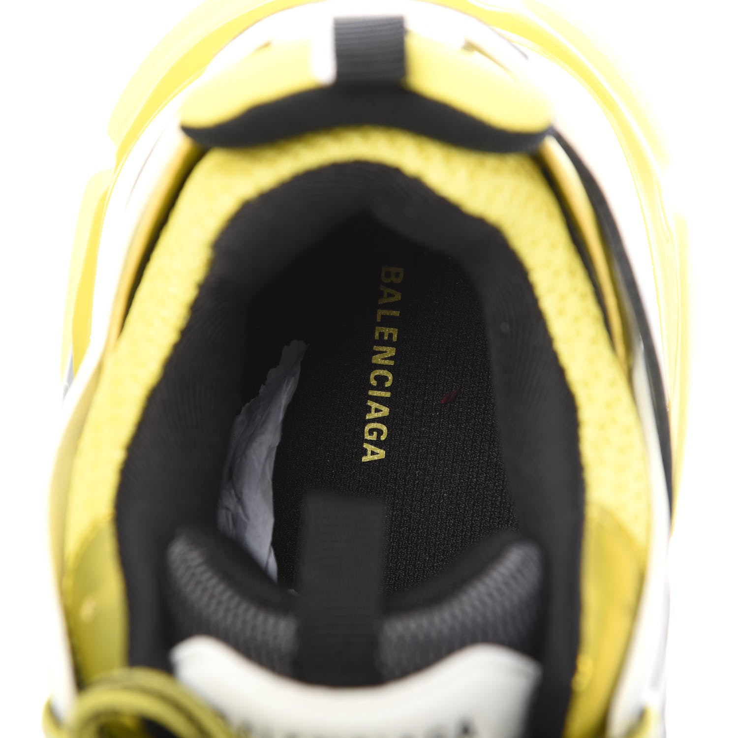 Balenciaga Mesh Nylon Mens Track Sneakers 39 Yellow Black White 7 of 8