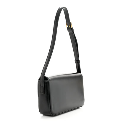 Celine Shiny Calfskin Triomphe Shoulder Bag Black 3 of 15