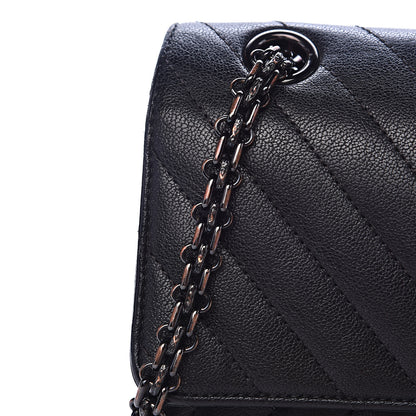 Chanel Sheepskin Chevron Quilted 2.55 Reissue 225 Double Flap So Black 11 of 18