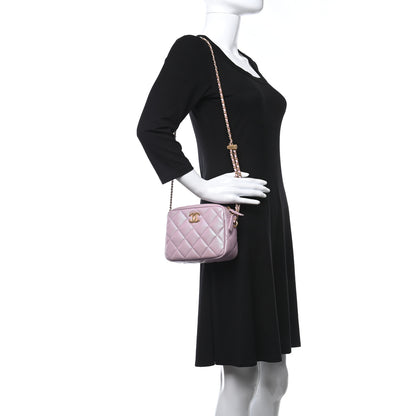 Chanel Iridescent Caviar Quilted Mini My Perfect Camera Case Pink 2 of 11