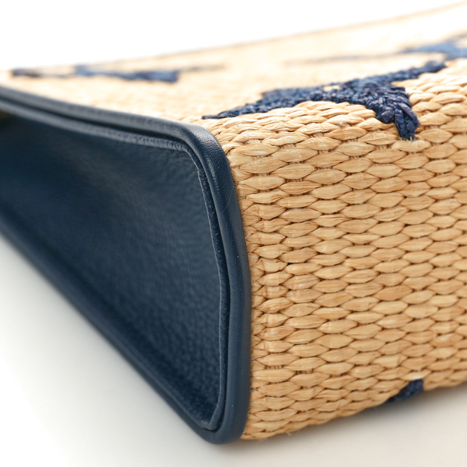 Louis Vuitton Raffia Calfskin Monogram Giant Toiletry Pouch 26 Blue 8 of 10