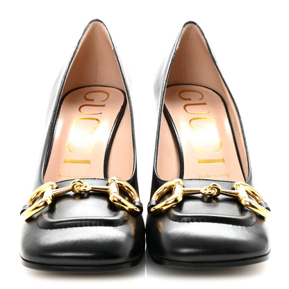 Gucci Malaga Kid Horsebit 75mm Pumps 37.5 Black 3 of 10