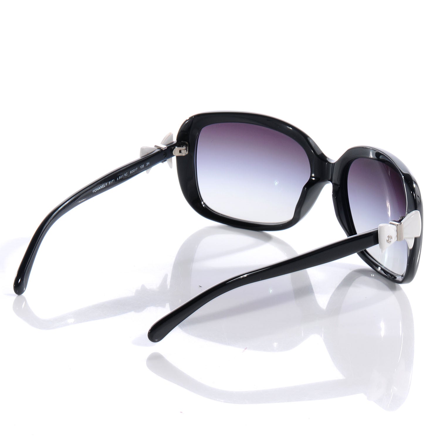 Chanel Bow Sunglasses 5170 Black 2 of 5
