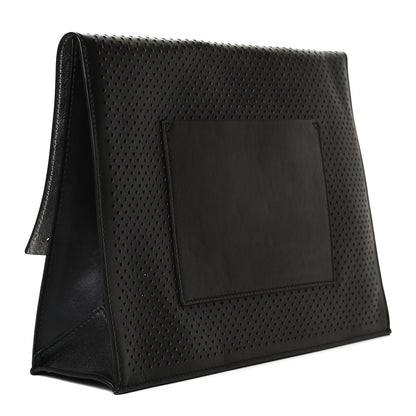 Proenza Schouler Lambskin Perforated Small Lunch Bag Clutch Black 3 of 10