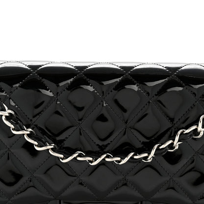 Chanel Patent Quilted Jumbo Double Flap Black 8 of 12