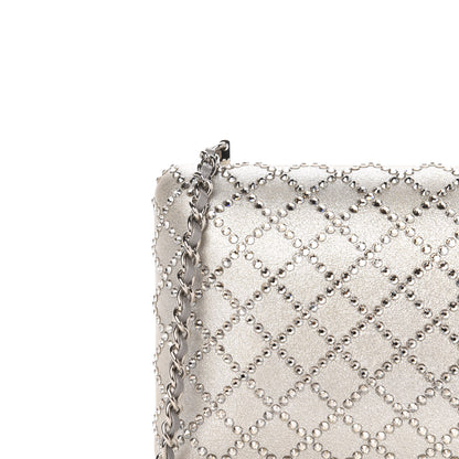 Chanel Iridescent Lambskin Crystal Quilted Clutch Silver 10 of 10