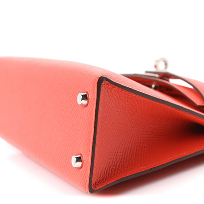 Hermes Epsom Mini Kelly Sellier 20 Capucine 9 of 9